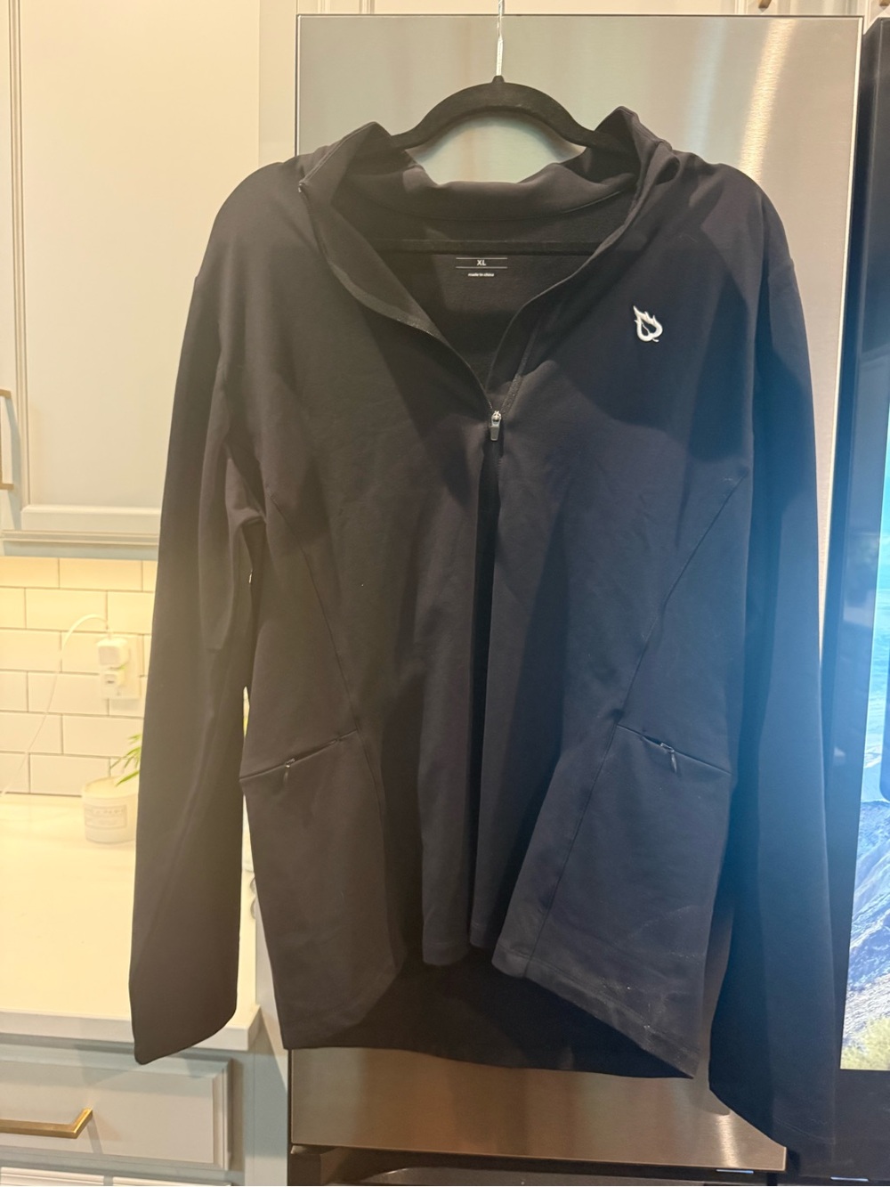 Baleaf Black Athletic Pullover with White Logo
